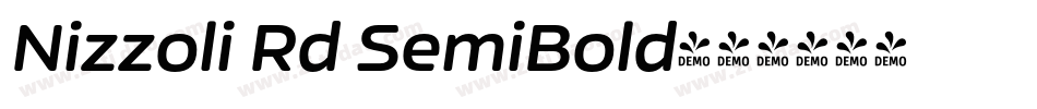Nizzoli Rd SemiBold字体转换